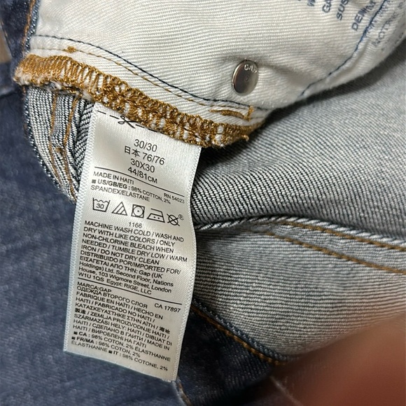 GAP Men’s Stretch 5 Pocket Blue Jeans, Skinny Fit, Size 30 x 30 - Picture 9 of 15